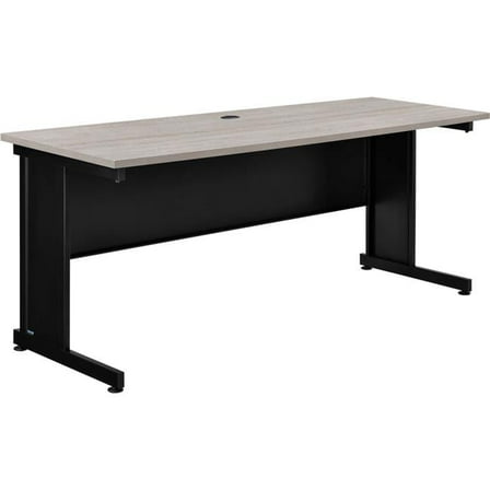 72 in. Unassembled Interion Desk, Rustic Gray