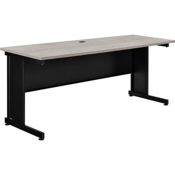 72 in. Unassembled Interion Desk, Rustic Gray