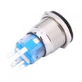 thumbnail image 3 of 12V Auto Power Angel Eye Metal Push Button Blue LED Light Toggle Switch 19mm AP for Car Accessories, 3 of 7