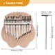 thumbnail image 5 of 1 juego de Kalimba pequeño de 17 teclas, piano de pulgar, instrumento musical para principiantes, Kalimba portátil, 5 of 8
