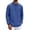 Blue, variant on Mens Linen Cotton Henley Shirts Long Sleeve Shirts Casual Mandarin Collar Shirts Beach Hippie T Shirts Khaki M