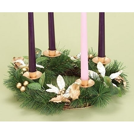- Ivory Poinsettia Christmas Advent Wreath (no candles)