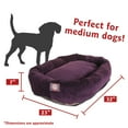 thumbnail image 3 of Majestic Pet Villa Velvet Bagel Pet Bed for Dogs, Calming Dog Bed Washable, Medium, Aubergine, 3 of 5