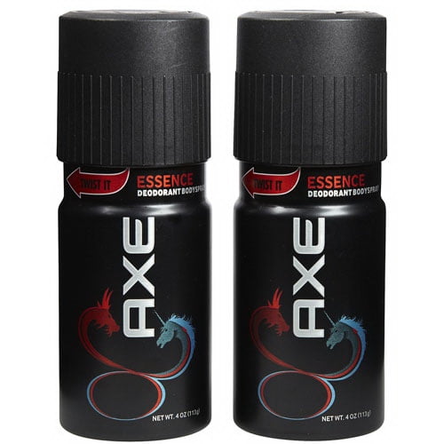 Axe Essence Deodorant Mens Body Spray 4 Oz, 2 Ea