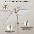thumbnail image 4 of Autlaycil 7.5 ft Fringe Patio Umbrella, Outdoor Table Tassels Umbrella with Push Button Tilt and Crank (White), 4 of 6