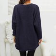 thumbnail image 3 of WILLBEST Fall Womens Tops Womens Winter Coat Loose Wool Jacket Long Sleeved with Pockets, 3 of 5