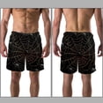 thumbnail image 3 of luoweisi Men's Beach Shorts Quick Dry Swim Trunks with Mesh Lining Halloween Spider Web XL, 3 of 5