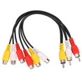 thumbnail image 2 of 2X 3 RCA Macho Una 6 RCA Hembra Divisor de Enchufe Audio TV DVD Adaptador de Video Cable AV, 2 of 5