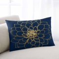 thumbnail image 2 of Waterproof Outdoor Throw Pillows with Inserts 12"x20" Set of 2,Navy Blue Yellow Spring Floral Soft Decorative Pillowcases for Couch Bedroom,Chic Blossoms Botanical Pillow Covers for Sofa Living Room, 2 of 8