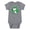 Four Leaf Clover - ATHLETIC HEATHER, variant on Peanuts - Dancing Snoopy Shamrock - Infant Baby One Piece