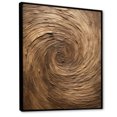 thumbnail image 3 of Designart "Calm Current Spiral In Brown" Abstract Spirals Floater Framed Canvas Art Print, 3 of 6