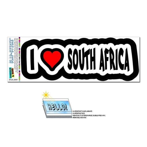 I Love Heart South Africa SLAP-STICKZ(TM) Premium Sticker