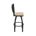 thumbnail image 4 of 870 Hadleigh 25" Swivel Counter Stool with Black Wrinkle Finish and Natural Maple Seat and Black Vinyl Back, 4 of 5