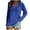 Blue2, variant on Diufon Plus Size Womens Blouses Fall Casual Solid Color Tunics V Neck Long Sleeve Comfortable Tops