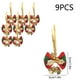 thumbnail image 3 of Adornos navideños, mini cascabeles navideños, lazos para decoración de cajas de regalo, guirnaldas, accesorios navideños DIY, lazos colgantes, nueve paquetes de adornos de poliéster., 3 of 6