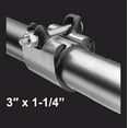 thumbnail image 2 of Highcraft Pipe Repair Clamp 1-1/4" One Bolt, 3" Long Stainless Steel (5 Pack), 2 of 6