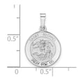 thumbnail image 2 of FJC Finejewelers 14 kt White Gold Polished and Satin Hollow St Michael Medal Charm 21 mm x 14 mm, 2 of 6