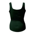 thumbnail image 4 of Women's Square Neck Seamless Sleeveless Tank Top, Cute Basic Summer Shirt with Slim Fit for Layering,Dark Green XS, 4 of 5