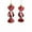 Red-Candy, variant on yulier 2 Pcs Christmas Ornaments, Red Plastic Christmas Stocking/Snowman/Santa Claus/Candy/Mittens Hanging Pendants, Christmas Tree Decorations Xmas Holiday Party Decor