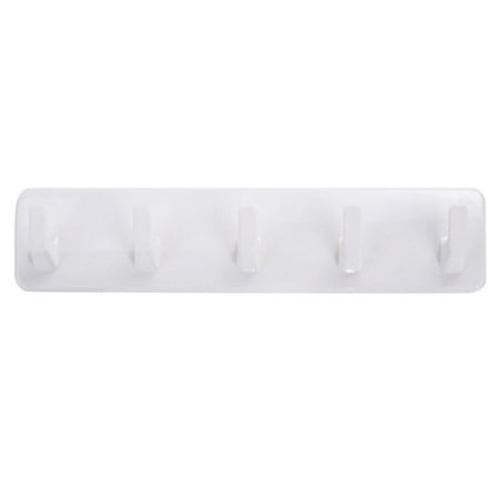 

5 Hooks 4 Strips Adhesive Hanging Hook Hanger Hook For Bathroom Hotel Home Decor