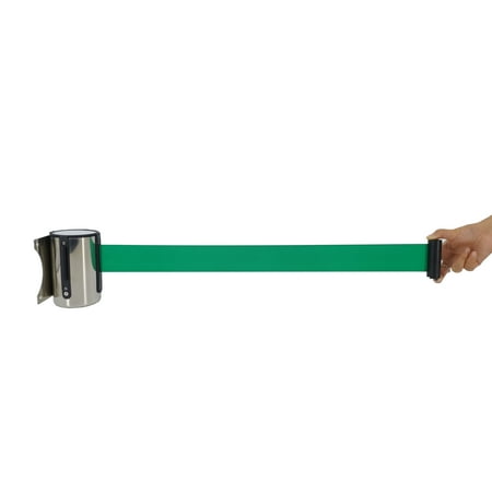 FixtureDisplays® Stanchion Queue Barrier Post Wall Mount Retractable ...