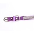 thumbnail image 2 of Sparkling Sparkling Dog Collar Collar de gato de diamante de cuero de gamuza suave lindo (Púrpura M) JAMW Sencillez, 2 of 4