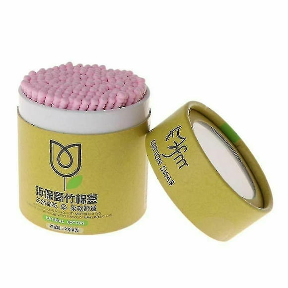 Bastoncillos de algodón HUOGUO con mango de bambú, 7 cm, paquete de 200