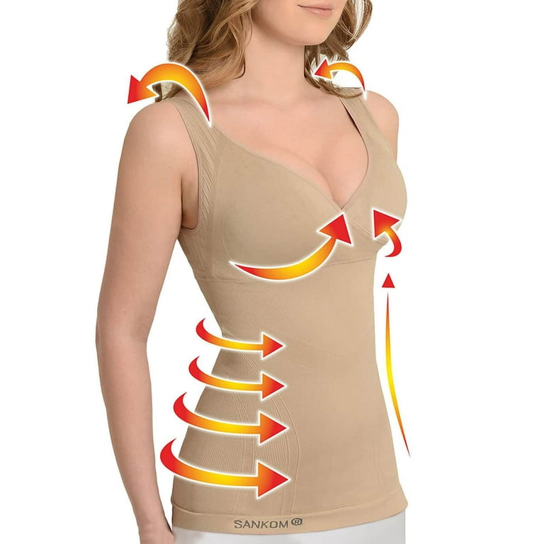 Shop LC SANKOM Women -Beige Slimming Posture Vest Shaper Bra