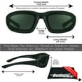 thumbnail image 2 of Bikershades Motorcycle Safety Bifocal Reader Sunglasses Z87 Foam Padded Gray, 2 of 5