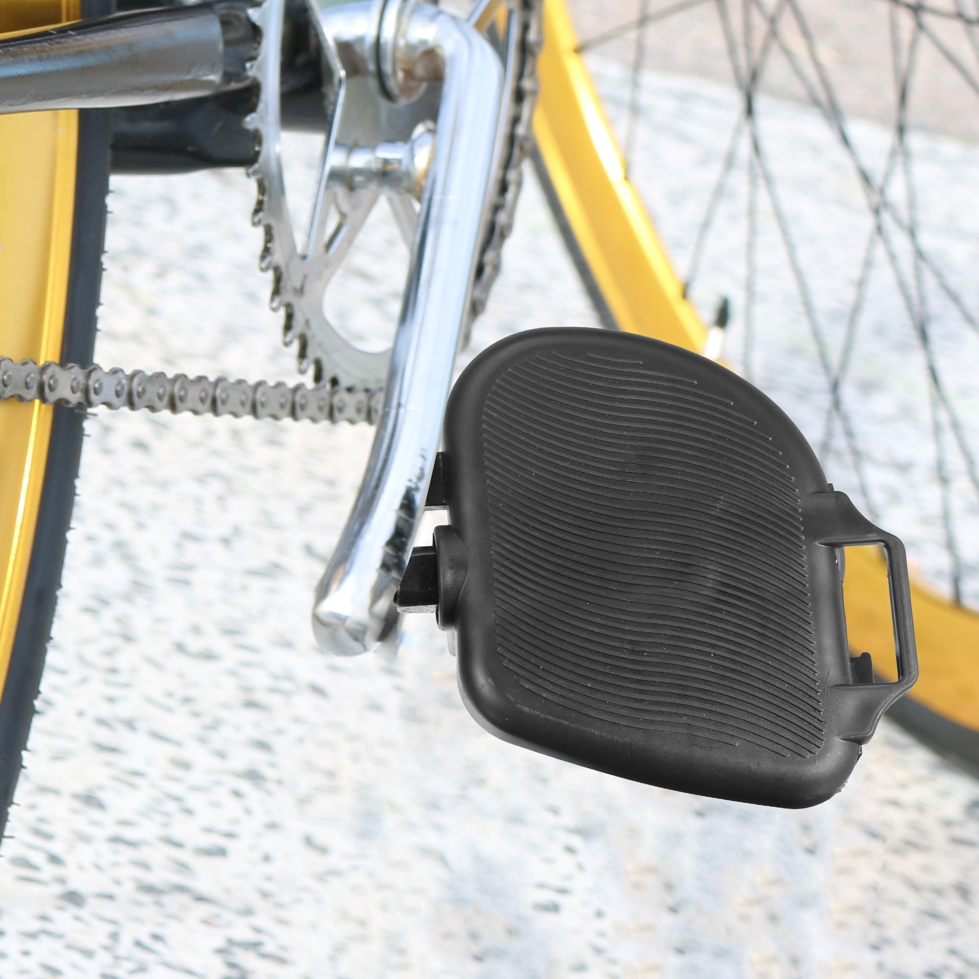 Unique Bargains Pair Exercise Bike Pedals Straps Indoor Cycling Components Non Slip 9/16"