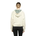 thumbnail image 6 of Women's New Era Cream St. Louis Blues Glam Game Quarter-Zip Cropped Floral Hoodie Pullover, 6 of 6
