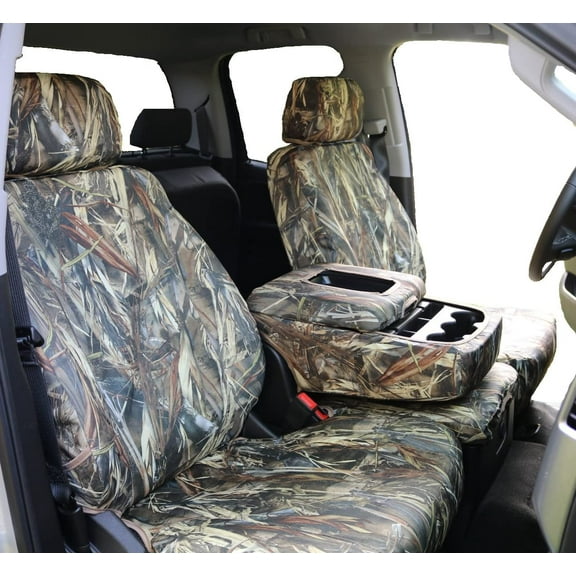 C1143 2014-2019 Chevy Silverado Front 40/20/40 Split Bench Seat with Opening Center Console and with Opening 20 Section Seat Bottom. Camo Endura