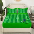 thumbnail image 3 of YST Soccer Ensemble de Draps pour Enfants Grand Lit Ensemble de Draps de Soccer Draps de Jeux de Sports pour Garçons Enfants Ensemble de Lit Vert Terrain, 3 of 6