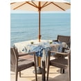 thumbnail image 2 of Outdoor Tablecloth with Umbrella Hole and Zipper, Blue Starfish Coastal Square Table Cloth 60x60 Inch Waterproof Tablecloth, Eucalyptus Summer Nautical Shell Retro Picnic Table Cover for Patio, 2 of 7