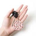 thumbnail image 5 of Naloa Floral Strawberr Print Round Keychain Keychain Key Ring, Key Tag, Key Chain Bulk for Gift Accessories (Round), 5 of 7