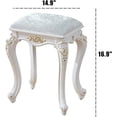 thumbnail image 2 of Vintage Golden Velvet Rectangular Vanity Stool with Storage, Comfortable Ottoman  for Bedroom Living Room, 2 of 6