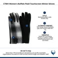 thumbnail image 5 of CTM  Buffalo Plaid Touchscreen Winter Gloves (Women), 5 of 5