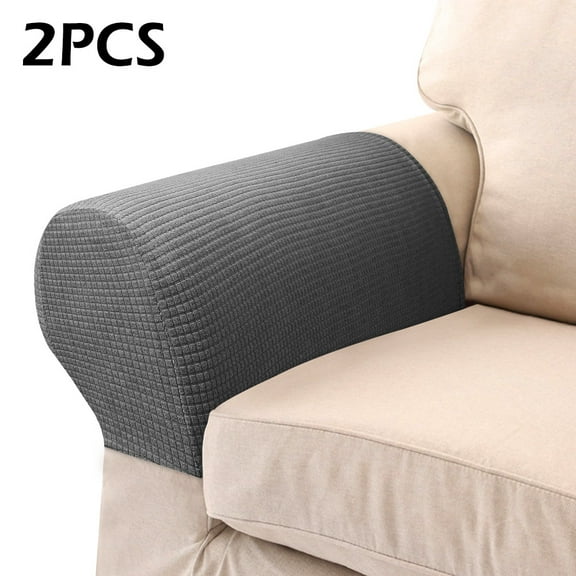 Everso 2Pcs Stretch Armrest Covers,Spandex Arm Covers for Chairs Couch Sofa Armchair Slipcovers for Recliner Sofa with Twist Pins