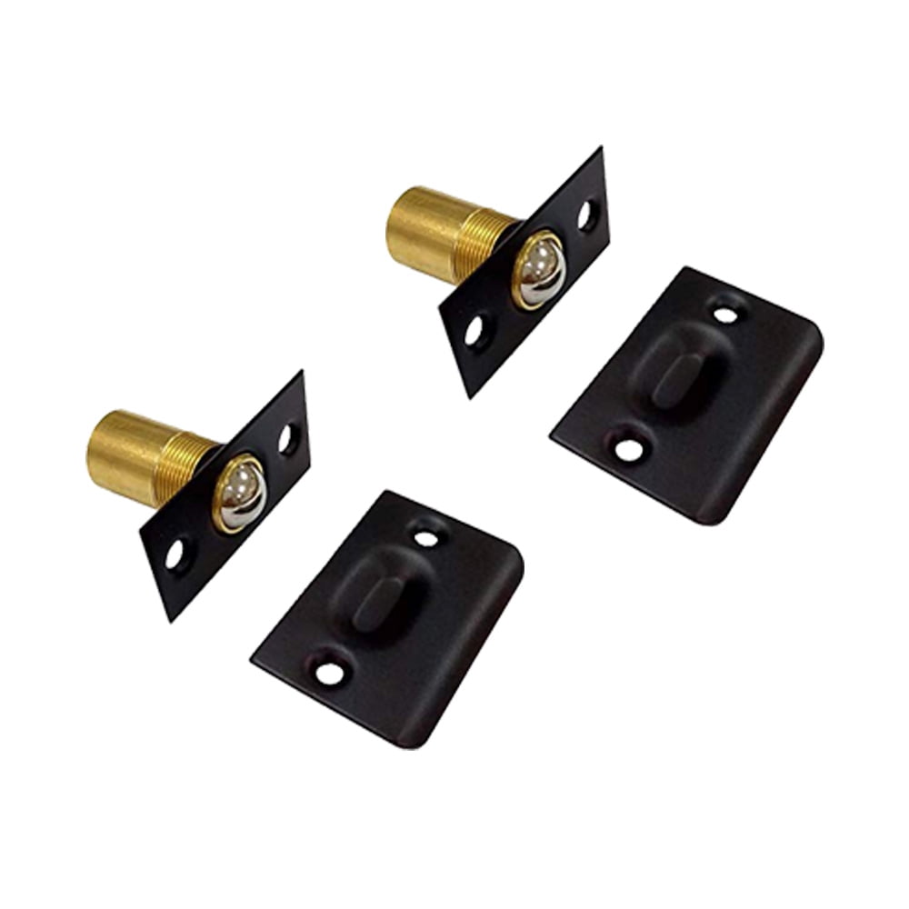 QCAA Solid Brass Adjustable Ball Catch with Strike, 21/8" x 1" x 15/