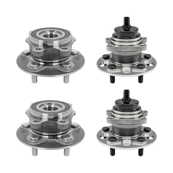 AutoShack Front & Rear Hub Bearing Assemblies for Toyota, Camry 2018-2022, FWD L4 2.5L - With ABS, 5-Lug