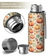 thumbnail image 2 of 20 Oz Fall Pumpkins and Leaves Pattern Coffee Tumbler Double Wall Insulated Stainless Steel Water Bottle | Metal Reusable Thermoses Flask with Cup Cap | Leak & Sweat Proof with Anti-Dust Lid, 2 of 7