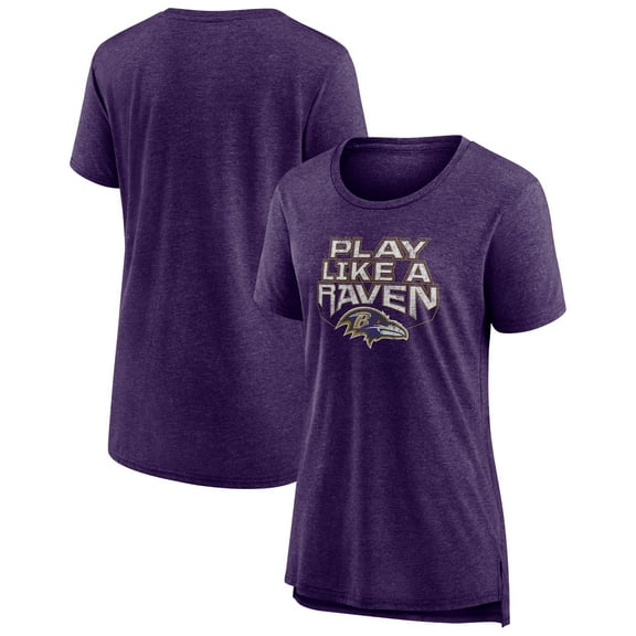 Women's Purple Baltimore Ravens Hometown First Down Tri-Blend T-Shirt