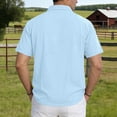 thumbnail image 5 of IhhxPro Men's Linen Collared Shirt Short Sleeve Button Detail Casual Business Top Relaxed Fit Summer Office Wear Lightweight Breathable Solid S-3XL, 5 of 7