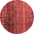 thumbnail image 1 of Ahgly Company Indoor Round Abstract Red Modern Area Rugs, 5' Round, 1 of 4