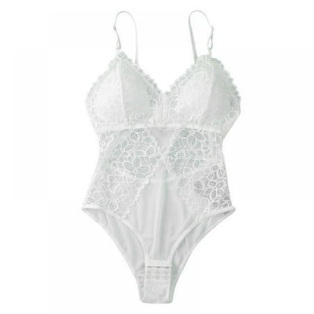 Women Lingerie One Piece Lace Bodysuit Corset Vintage Lingerie Set Classy Romper