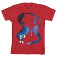 thumbnail image 3 of Bioworld Sonic Full Character Shadow Cut-out Design Screen Print on Red Tee-XS, 3 of 5