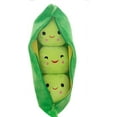 thumbnail image 1 of Juguete de peluche de vaina, almohada de vaina de guisante, guisante gigante, muñeca de planta rellena de guisante lindo, varios tamaños (frijol verde, 9,8"/25 cm), 1 of 4