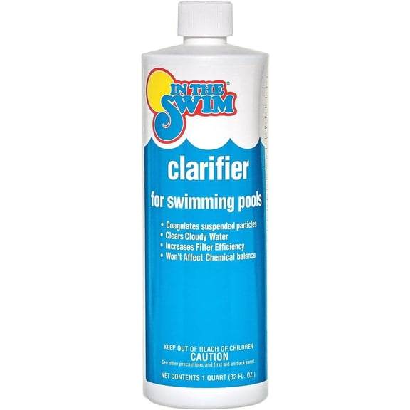 Clarifier for Above Ground and Inground Swimming Pools - Coagulates Debris to Clear Pool Water Increases Filter Efficiency 1 Quart