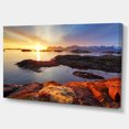 thumbnail image 2 of Ocean Coast Nice Sunset in Norway - Large Seashore Canvas Art Print, 2 of 3
