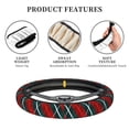 thumbnail image 2 of XMXT Rhombus Line Christmas Decoration Steering Wheel Cover, Elastic Non-Slip Universal Fit Car Decor Accessories Protector for Auto SUV Trucks, 2 of 8